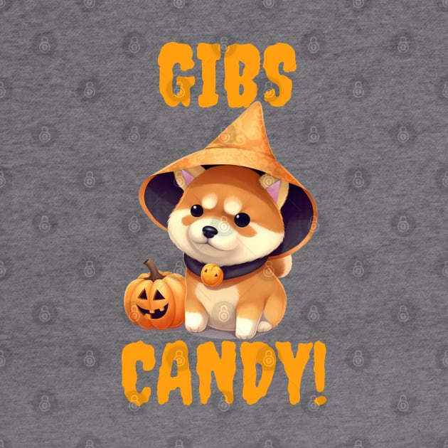 Shiba Inu Gibs Candy Halloween Design by FrenArt